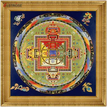 CLSTROSE Zaman Sınırlı Sıcak Tibet Thangka Modern Duvar Sanatı tuval üzerine boyama Tibet Mandala Om Yoga İnanç Buda Ev Dekor