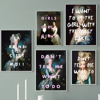 FEMİNİST Tuval Boyama Posteri Kız Hediyeler Komik Şarkı Sözleri Bana Ne Yapacağımı Söyleme Baskılar Kadın Odası Duvar sanat resmi Dekor