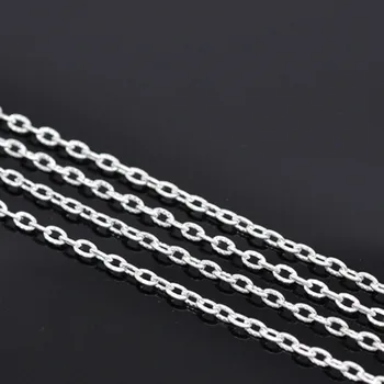 8 Mevsim Demir Bazlı Alaşımlı Dokulu Bağlantı kablo zinciri Bulguları Gümüş Kaplama DIY Yapma Kolye Bilezik Takı 4x2. 5mm, 10M