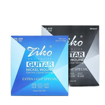 ZIKO Elektro Gitar dizeleri Ekstra Hafif DN Serisi 009-042 Ve 010-046 İnç Nikel Yara Altıgen Alaşımlı Çekirdek