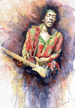 JMİNE Div 5D Rock Gitar Şarkıcılar Jimi-Hendrix Tam Elmas Boyama çapraz dikiş kitleri sanat Portre 3D boya elmas
