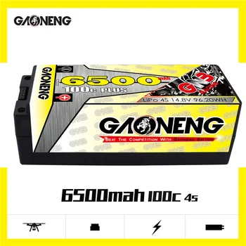 Gaoneng GNB 6500 mAh 4 S 14.8 V 100C/200C 5.0 mm Bullet Hard Case LiPo Pil XT90/XT60 / TPlug için 1:8 1/8 dört sürücü off-road RC Araba
