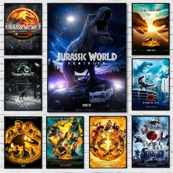 2022 Jurassic Dünya Dominion Yeni Film Afişleri Dinozor Tuval Boyama Posteri ve Baskı Duvar Posterleri Yatak Odası Ev Dekorasyon