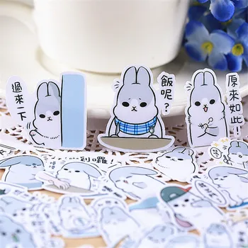 35 ADET Anime yaramaz tavşan günlük Kağıt Çıkartmalar El Sanatları Ve Scrapbooking çıkartmaları kitap Dekoratif sticker DIY Kırtasiye