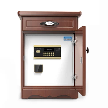 55cm Yükseklik Başucu kilitli dolap Alarm Sistemi İle Elektronik Kilit Şifre anahtarlı kasa Ev Anti-hırsızlık banka kasası