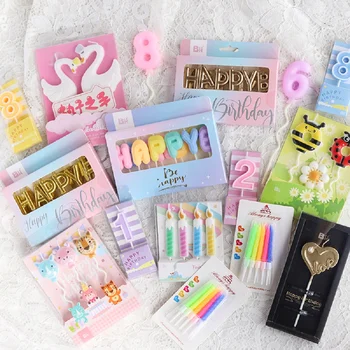 Prenses Prens Kale Kek Topper Bebek Duş Hayvan Arı Yazı Renk Balonlar Mutlu Doğum Günü Partisi Mumlar Pişirme Malzemeleri