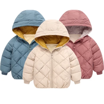90-140cm Kış sıcak Erkek Ceket Pamuk Yüksek Kaliteli Kalın kapüşonlu ceket Erkek Çocuk Giyim Yılbaşı Hediyeleri Çocuk Giyim