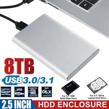 2.5 inç HDD SSD Durumda Sata USB 3.0 3.1 Adaptörü 6 Gbps Kutusu Sabit Disk Muhafaza Desteği 8TB HDD Disk windows IOS İçin