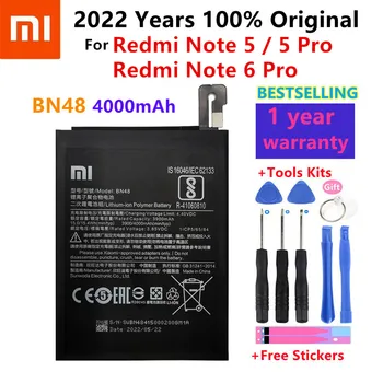 Xiaomi Redmi için 100% Orijinal Yeni BN48 Yüksek Kapasiteli Yedek Pil teknoloji: 6 Pro Pil Pil Not araçlar + 5 Not 