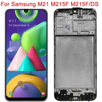 Orijinal M215F LCD Samsung Galaxy M21 2020 M215F / DS Ekran Çerçeve İle 6.4 
