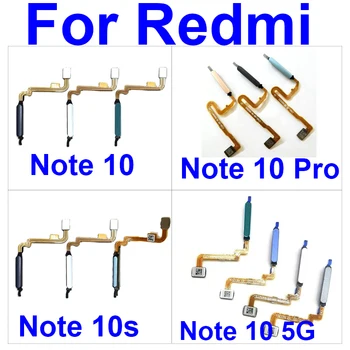 Xiaomi Redmi için Not 10 4G 5G 10S 10 Pro Parmak İzi Sensörü Flex Kablo Güç Düğmesi Parmak İzi Sensörü Dokunmatik Flex Şerit Parçaları