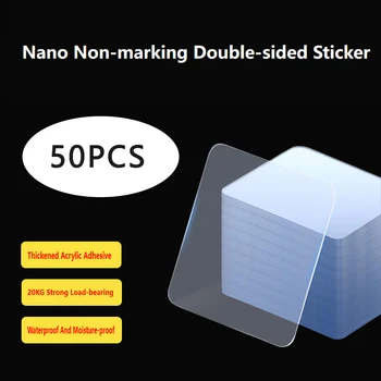 10/20/50 Adet çift taraflı yapışkan Bant Nano Akrilik Duvar Bandı Süper Yapışkan Olmayan işaretleme Etiket Yeniden Kullanılabilir Su Geçirmez Soket Sabitleyici