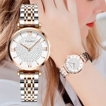 Kadınlar İçin izle Saatler En Çok Satan Ürünler Lüks Marka Reloj Mujer Gypsophila Altın Moda Mizaç Basit Klasik