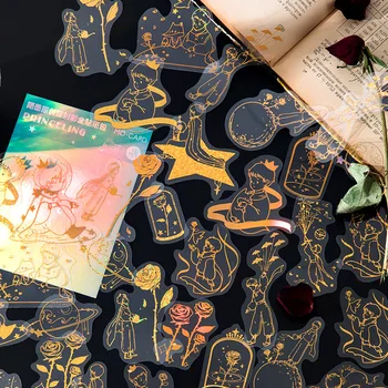 45 Adet Sihirli Daire Dekoratif Altın Çıkartmalar Scrapbooking Etiket Günlüğü Kırtasiye Albümü Telefon Kupası Küçük Prens Günlüğü Planlayıcısı