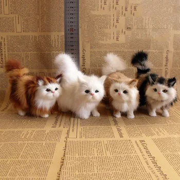 Meowth Yumuşak Simülasyon Dolması Kediler Oyuncaklar Kawaii Peluş Kedi Bebek Çocuk Bebek Oyuncak Hediyeler Modeli Süsler