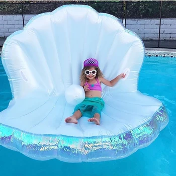 2022 Yeni Dev Havuz Şamandıra Kabuk İnci Tarak Şişme Komik Su Oyuncak Yetişkin Çocuklar hava yatağı Yüzmek cankurtaran simidi Bikini İçin
