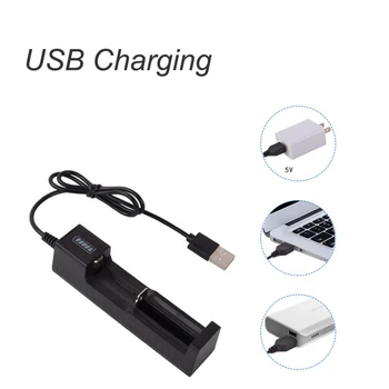 Evrensel 1 Yuvası Pil USB şarj adaptörü LED Akıllı Şarj Şarj Edilebilir Piller İçin Li-ion 18650 26650 14500 Şarj Cihazı