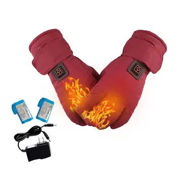 Kadın Electrocar Scooter ısıtma eldiven lityum pil Powered şarj edilebilir ısıtmalı eldiven su geçirmez dokunmatik ekran ısıtıcı sıcak