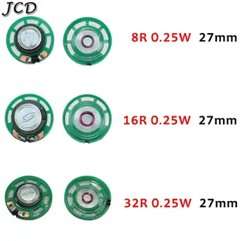 JCD 1 ADET Yeni Yeşil Ultra ince Mini hoparlör 32 16 8 ohm 0.25 watt 0.25 W 32R 16R 8R hoparlör Çapı 27MM 2.7 CM