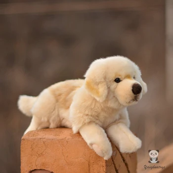 Gerçek Hayat Peluş Labrador Bebek Oyuncak Sevimli Doldurulmuş Hayvan Oyuncaklar Çocuk Doğum Günü Bebekler Mevcut Yastık