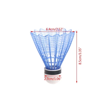 3 adet LED Parlayan Light Up Plastik Badminton Raketle Renkli Aydınlatma Topları