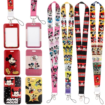 YQ181 Disney Mickey Minnie Mouse Kordon Telefon Halat Anahtar KİMLİK Rozeti Tutucu Boyun Askısı Anahtarlık Kordon Asmak Halat Kement Çocuk Hediye