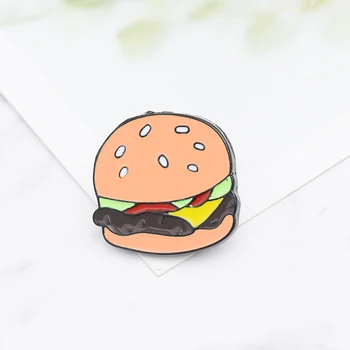 hamburger pimleri Burger broş hediye foodie yaka pin düğmesi kızlar için fastfood pin sırt çantası aksesuarları broş tatlı gıda çocuklar