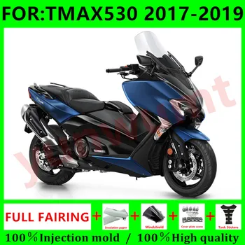 YENİ ABS Motosiklet kaporta kiti İçin fit TMAX530 TMAX T-MAX DX 530 2017 2018 2019 kaporta tam Fairing kitleri seti mavi siyah