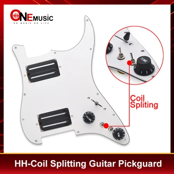 HH Bobin Yarma Elektro Gitar Pickguard İki Bıçak Tarzı Yüksek Çıkış-15K İki Humbucker Yüklü Kablolu Scratchplate