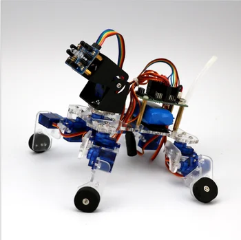 Dört ayaklı robot köpek, biyonik Köpek Pet Robot Kiti Arduino için Dört Yavru AI Öğretim Ve Eğitim DIY Eğitim Oyuncaklar