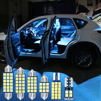 Mazda için CX - 5 CX5 KE KF 2012-2018 2019 2020 6 adet Hata ücretsiz LED Ampul Araba iç gövde ışıkları okuma lambaları havasız ortam kabini ışıkları