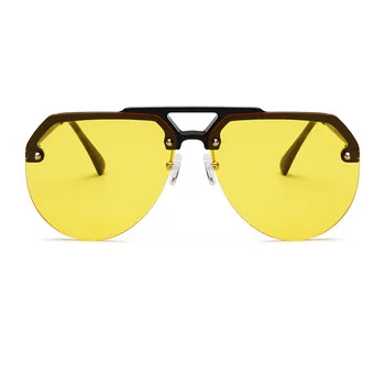Moda erkek spor tasarımcısı UV koruma yarış güneş gözlüğü yarım çerçeve