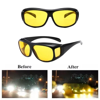 Gece Görüş Sürücüleri Gözlük Parlama Önleyici Araba sürüş gözlükleri Koruyucu Dişliler Güneş Gözlüğü Gece Görüş Gözlüğü İç Aksesuar
