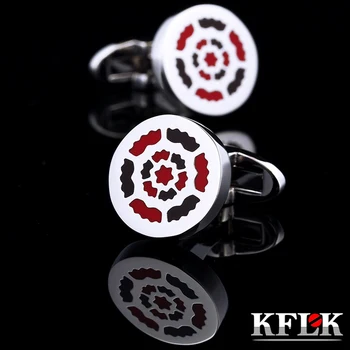KFLK takı Fransız gömlek kol düğmeleri mens Marka kol düğmeleri Lüks Düğün Yenilik Düğmeleri Kırmızı Hediye Yüksek Kaliteli misafirler