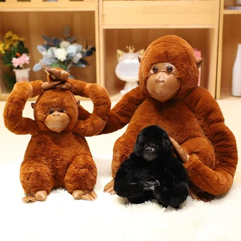 20/30/45cm Karikatür Maymun peluş oyuncak simülasyon Gorilla Peluş Bebek doldurulmuş hayvan Yastık Noel Hediyesi Çocuklar İçin Oyun Arkadaşları Oyuncak