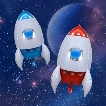 50 Adet Dış Uzay Astronot Balonlar Roket Hava Globos Galaxy Tema Doğum Günü Partisi Süslemeleri Bebek Duş Malzemeleri çocuk oyuncağı Hediye