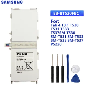 SAMSUNG Orijinal tablet bataryası EB-BT530FBC Samsung GALAXY Tab4 T530 T531 T533 T535 SM-T535 T537 SM-T530 EB-BT530FBU 6800mAh