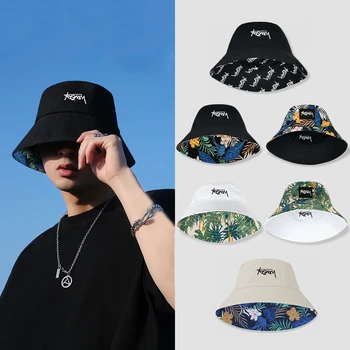 Büyük Kafa XL Boyutu Balıkçı Şapka Yaz güneş şapkası çift taraflı aşınma Hawaii Kore Havzası Şapkalar Kadınlar gündelik giyim kova kapağı erkekler için