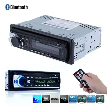 Araba radyo Bluetooth Stereo kafa birimi MP3/USB/SD/AUX/FM 1 DIN İPOD için