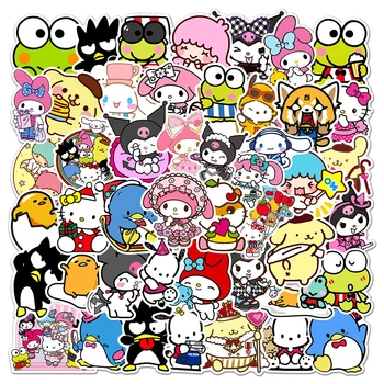 10/30/50 adet Sevimli Karikatür Kuromi Melodi Hello Kitty Anime Çıkartmalar Çıkartması Çocuk Oyuncak Karalama Defteri Dizüstü Telefon Gitar Kırtasiye Sticker