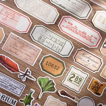 57 ADET vintage sticker El Sanatları Ve Scrapbooking Çıkartmaları Kitap Öğrenci Etiket Dekoratif Sticker Çocuk Oyuncakları