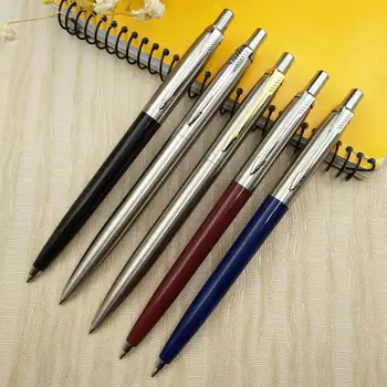 Metal Tükenmez Kalem Basın Tarzı Ticari Hediye Kalemler Okul Ofis İçin Çekirdek otomatik tükenmez kalem Havacılık malzeme akıcı yazma