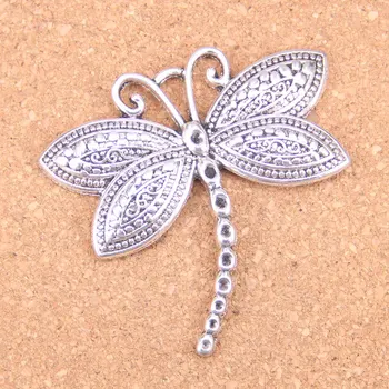 10 adet Charms dragonfly 60x58mm Antik Kolye, Vintage Tibet Gümüş Takı, DIY bilezik kolye için