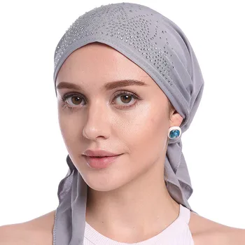 2020 Moda Yeni Müslüman underscarf Şapka türban kap İç Hicap Elmas Türban kadınlar için başörtüsü Kaput Hindistan Headwrap Şapkalar