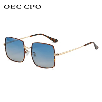 OEC CPO Yeni Moda Kare Güneş Gözlüğü Erkekler Marka Tasarımcısı Vintage Metal güneş gözlüğü Kadınlar İçin Retro Seyahat UV400 Gözlük Oculos