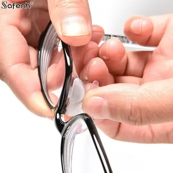 5 Çift Gözlük burunluklar Yapışkanlı Silikon burunluklar kaymaz Şeffaf, Siyah İnce Burun Yastıkları Gözlük Gözlük Güneş Gözlüğü
