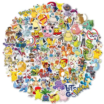 10/30/50 ADET japon animesi Karikatür Pokemon Graffit Çıkartmalar Cep Telefonu Kaykay Bavul Dizüstü Su geçirmez etiket