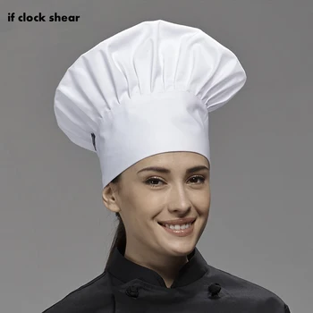 Yeni Unisex Şapka Kat Kap Yüksek Kaliteli Katı Suşi Şef Garson şapkaları Yetişkin Restoran Otel Ekmek Kantin Şef Toptan şef şapkası