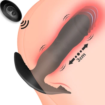 Teleskopik Yapay Penis Vibratör Kadın Masturbator g-spot Vajina Stimülatörü prostat masaj aleti Anal Plug Butt Plug Seks Oyuncakları Çift için