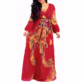 HAOOHU Büyük Şifon uzun elbise Düğün Balo Zarif Elbise Yaz Rahat bohem tarzı Artı Boyutu kadın Kentsel Resort 5XL